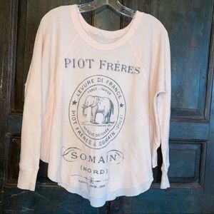 Free People waffle knit top